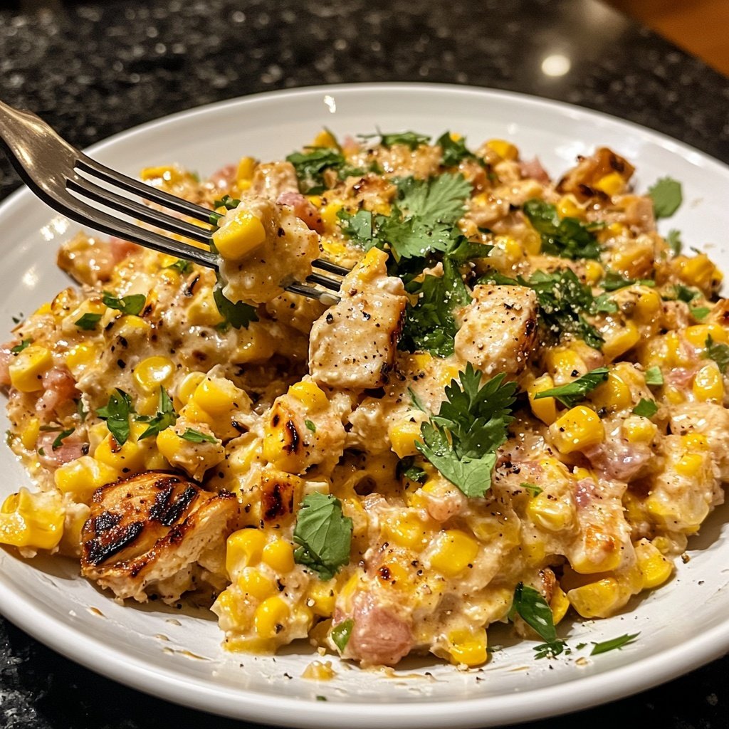 Street Corn Hähnchen Reis Bowl