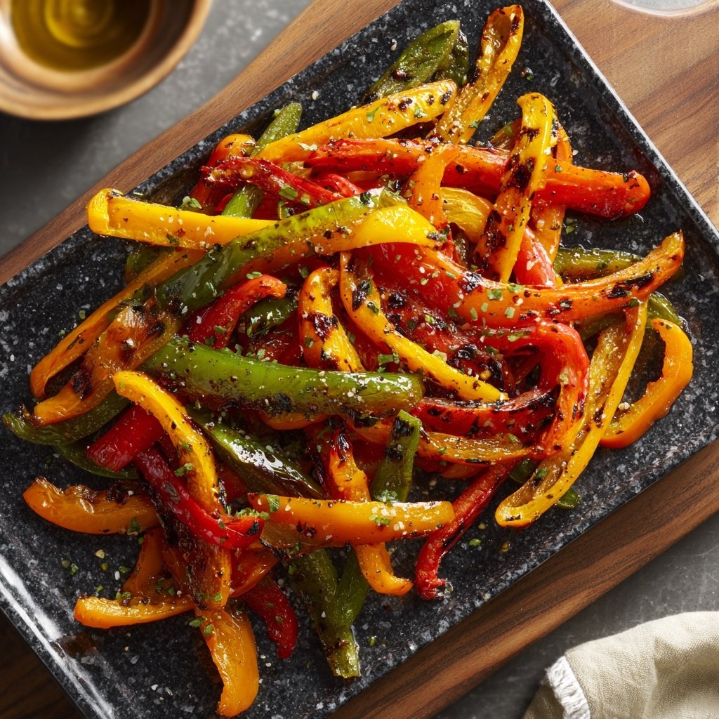 Gegrillte Paprika Streifen